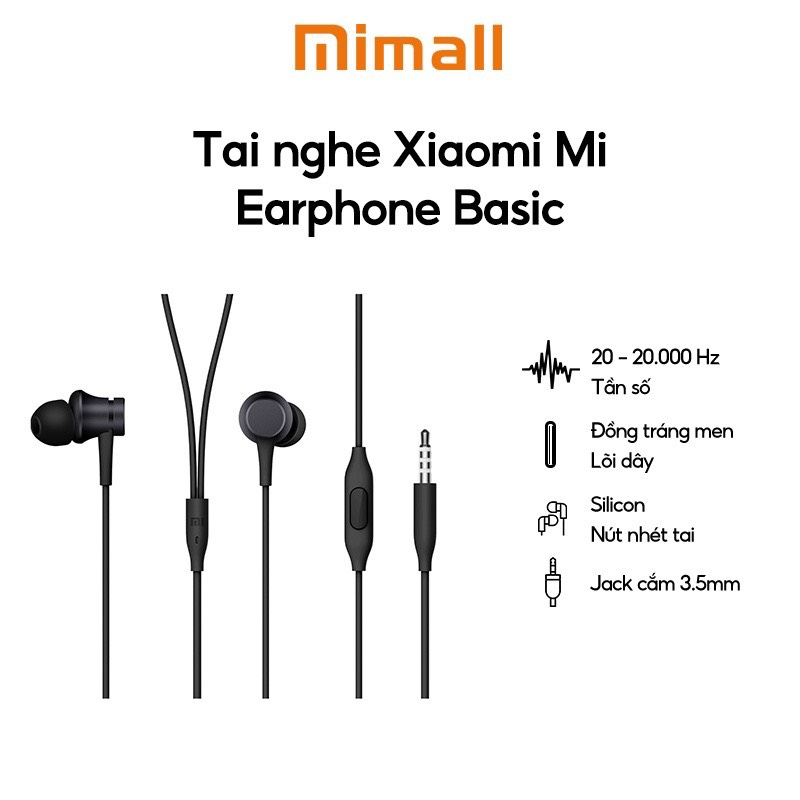 Tai nghe nhét tai Xiaomi có micro có dây chống ồn DYDX bảo hành 30 ngày