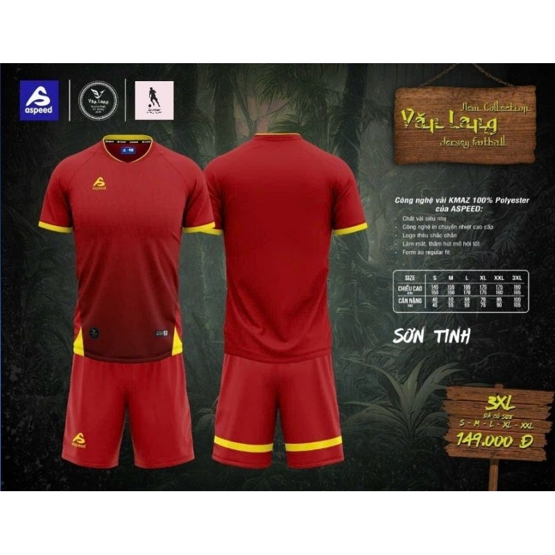 BỘ QUẦN ÁO BÓNG ĐÁ ASPEED - VĂN LANG