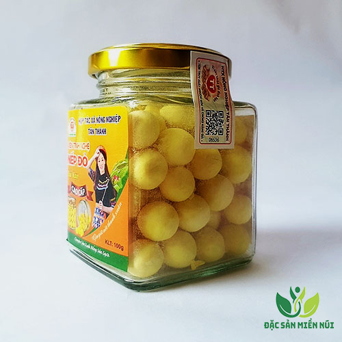 Viên Tinh Bột Nghệ Nếp Đỏ Lọ 100G Sản Xuất Từ Tinh Bột Nghệ Và Mật Ong Rừng Nguyên Chất Sản Phẩm OCOP