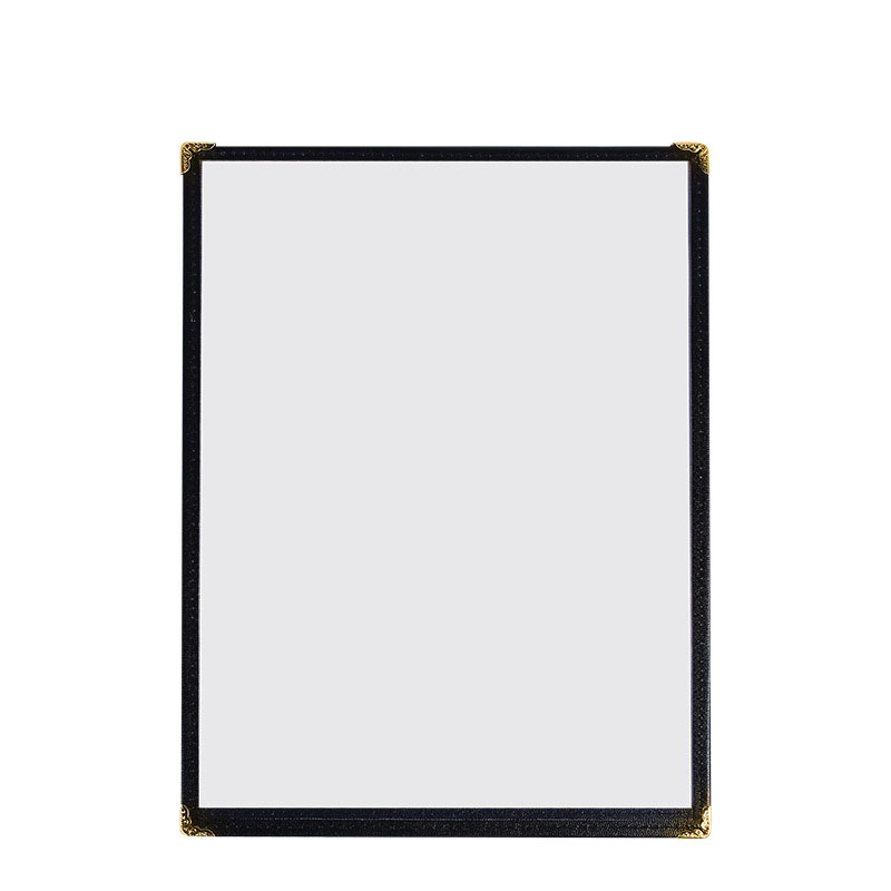 Bìa Menu Thực đơn Catalogue A4 Trong Suốt Hai Mặt Viền Da