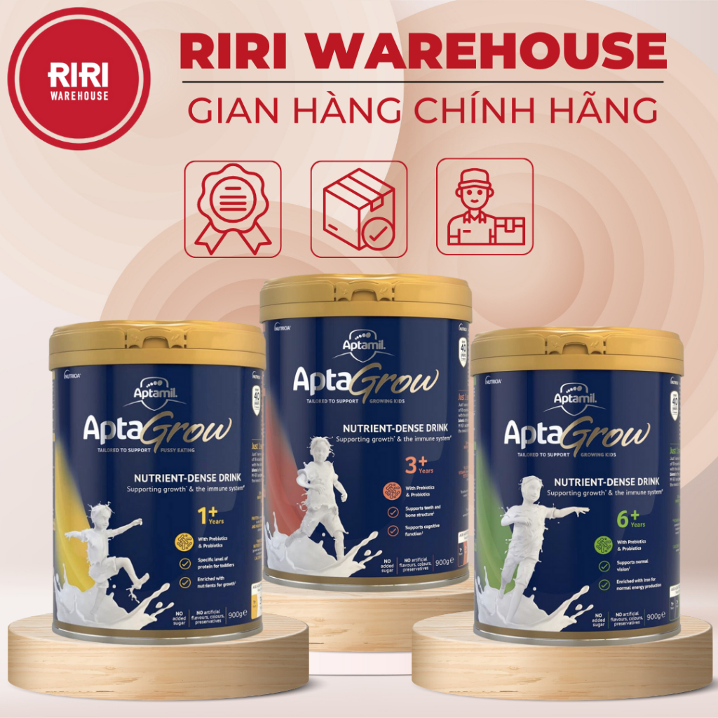 Sữa Aptamil Grow Số 1+ 3+ 6 + ( Hộp 900g ) Nội Địa Úc Hàng Bay AirCargo [ DATE 2024 ]