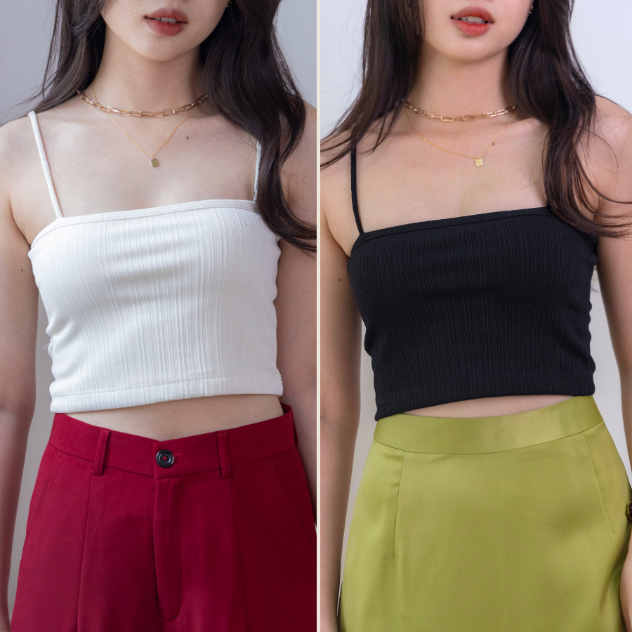 Áo hai dây thun nữ KHÀN cao cấp vải cotton co giãn tốt dễ phối đồ mặc vest blazer