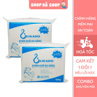 Khăn khô đa năng Likado cho bé 600g kích thước 14x20cm1 gói