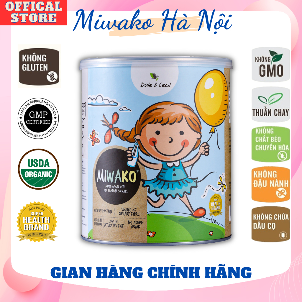 Sữa thực vật hữu cơ Miwako dành cho trẻ dị ứng đạm bò vị gạo hộp 700g