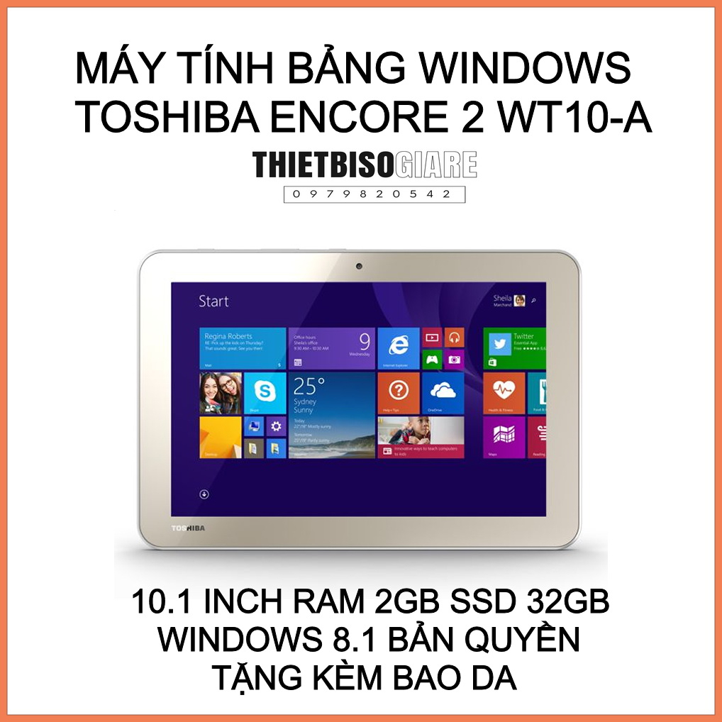 máy tính bảng Toshiba Encore 2 WT10-A màn 10 inch Window 8.1