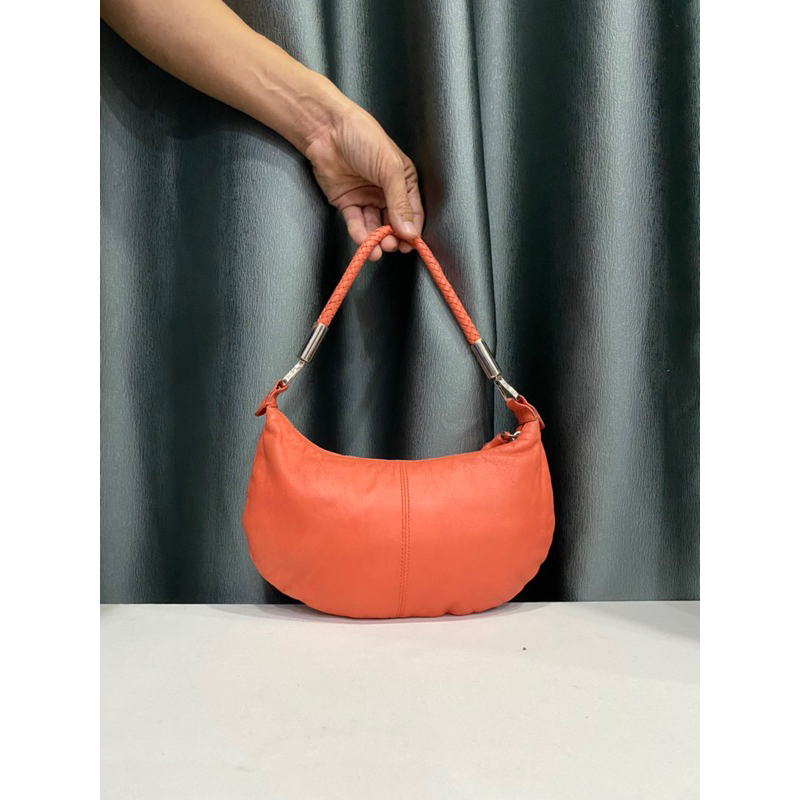 Túi si hiệu EXPRESS dáng nhỏ kẹp nách da dê thật 100%