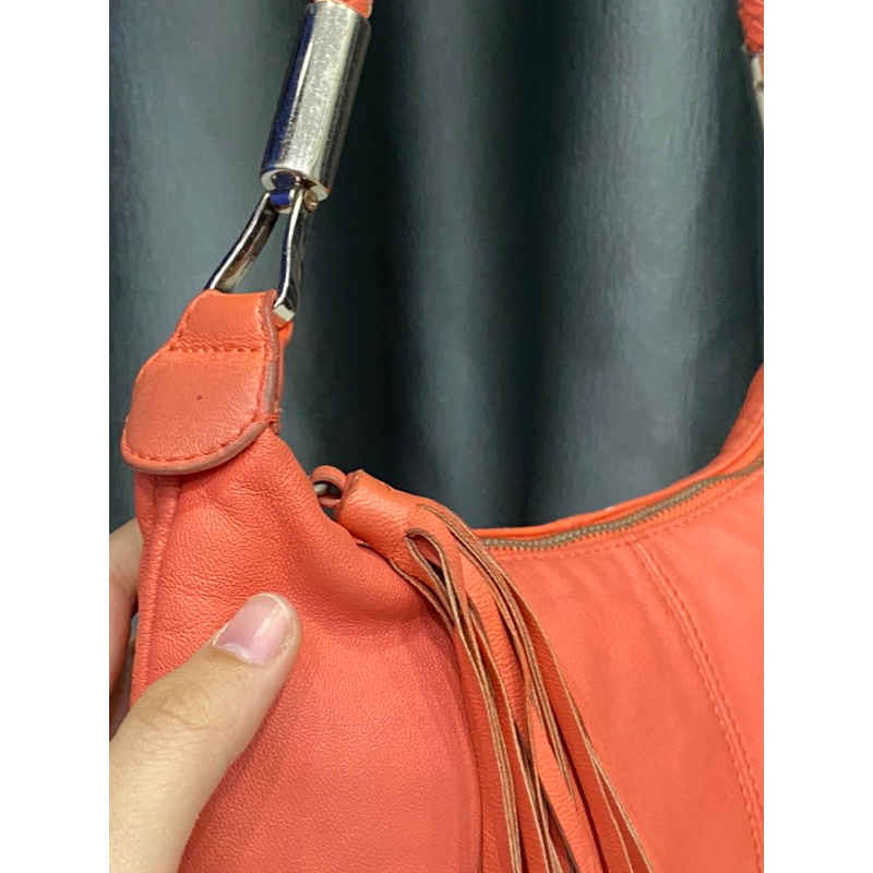 Túi si hiệu EXPRESS dáng nhỏ kẹp nách da dê thật 100%