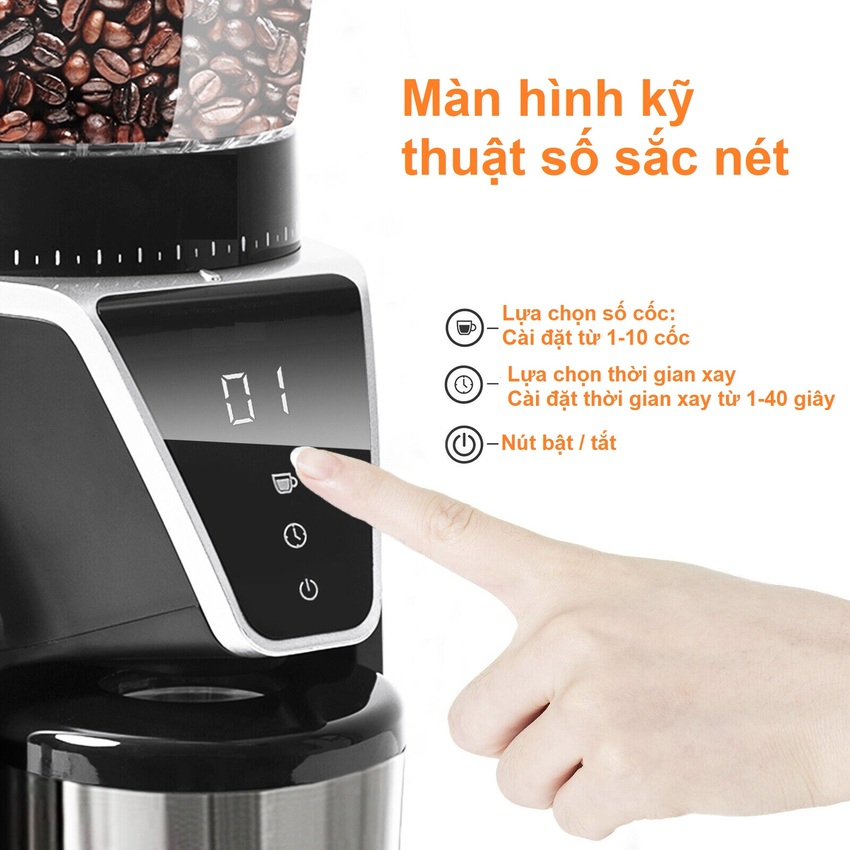 Máy xay hạt cà phê Espresso Olodo CG-001 cao cấp - Hàng Chính Hãng