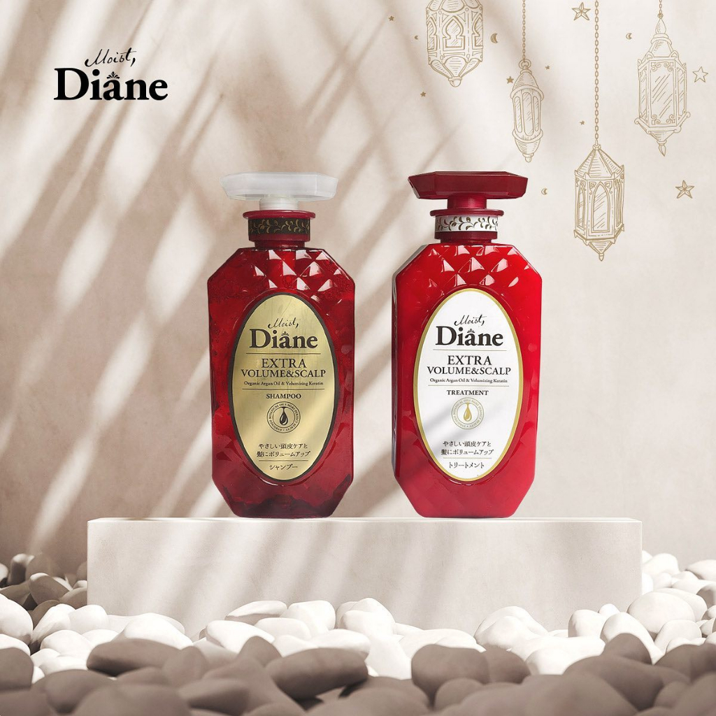 Cặp dầu gội xả hỗ trợ mọc tóc và làm phồng tóc Moist Diane Extra Volume & Scalp Nhật Bản dành cho tóc mỏng, rụng 450ml