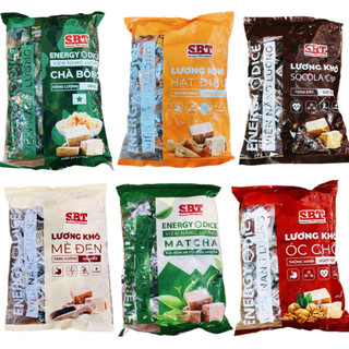 Combo 3 bịch lương khô năng lượng chà bông, mè đen, óc chó, socola chip, hạt điều, ....