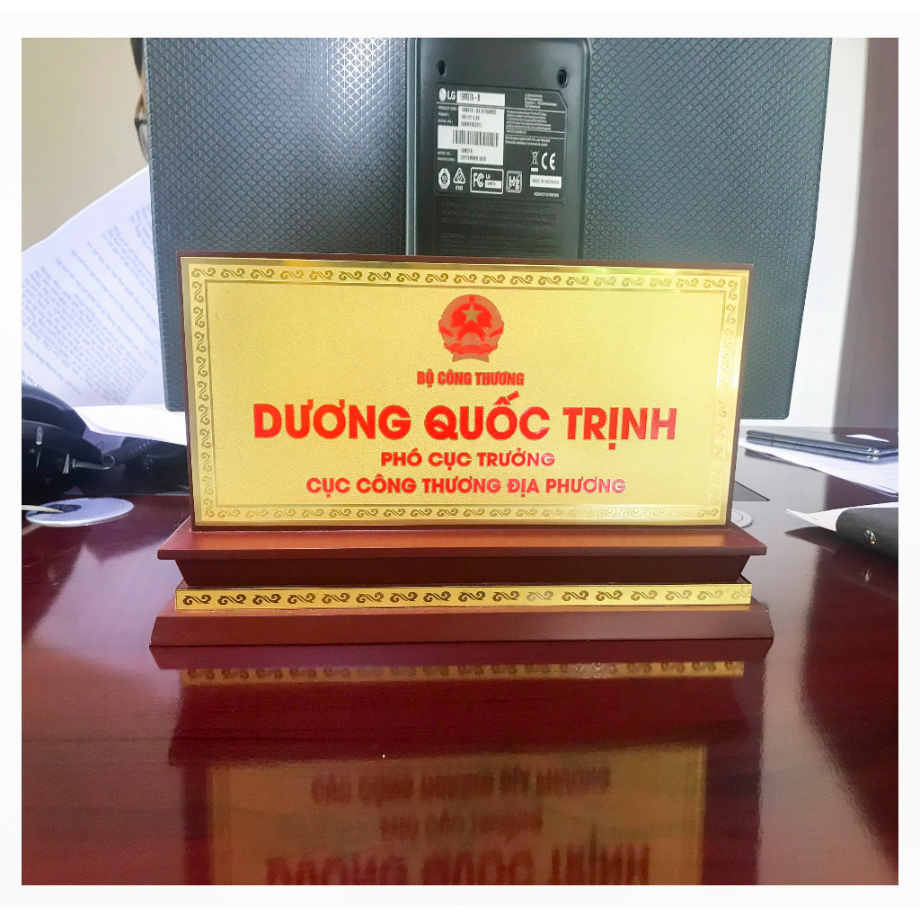 Bảng Tên Đồng 2 Mặt 12x24cm