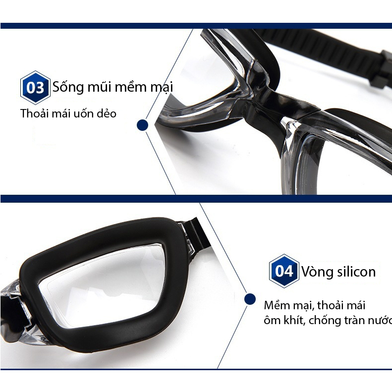 Kính Bơi YLIKE Kèm Mũ Bơi Nút Tai Bịt Mũi Túi Đựng Đồ Bơi
