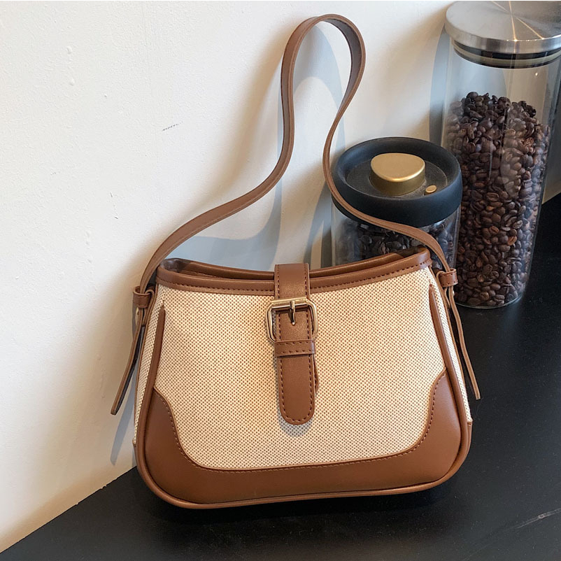 Túi kẹp nách đeo chéo đeo vai phong cách retro vải canvas 201