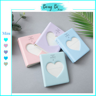 Album đựng hình 64 ảnh 6x9 cm bìa trái tim album ảnh da pu