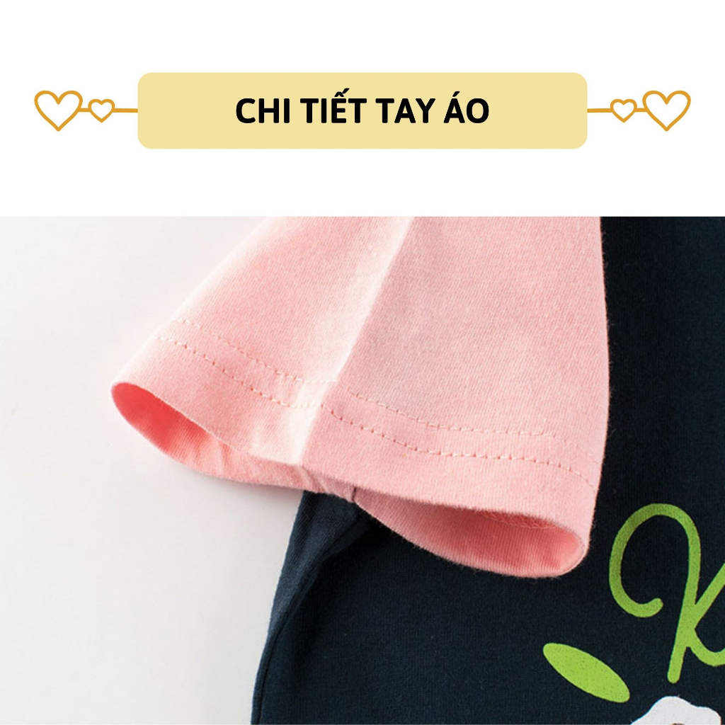 Áo thun bé gái ngắn tay 27Kids 27Home cộc nữ vải Cotton cho trẻ từ 2-10 tuổi GSTS1