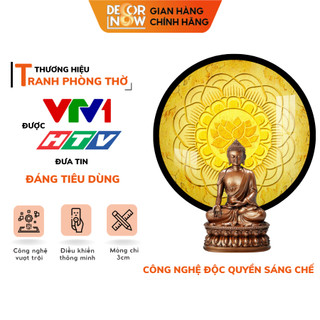 Đèn Hào Quang Phật In Tranh Trúc Chỉ DECORNOW 20,30,40 cm, Trang Trí Ban Thờ, Hào Quang Trúc Chỉ MANDALA DCN-TC48