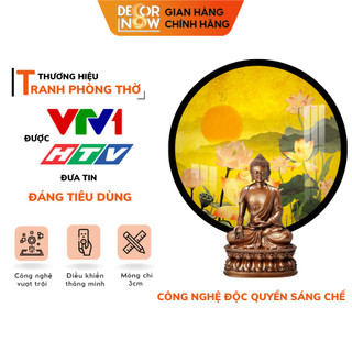 Đèn hào quang phật in tranh trúc chỉ decornow 20,30,40 cm, trang trí ban thờ, hào quang trúc chỉ màu dcn-tc43