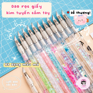 (Tặng 2 Lưỡi Thay) Dao rọc giấy, unbox kim tuyến cầm tay dễ thương