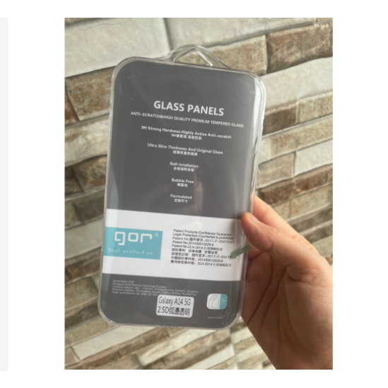 Bộ 2 Kính cường lực Samsung A54, A34, A14 5G Trong suốt Full hộp Chính hãng Gor