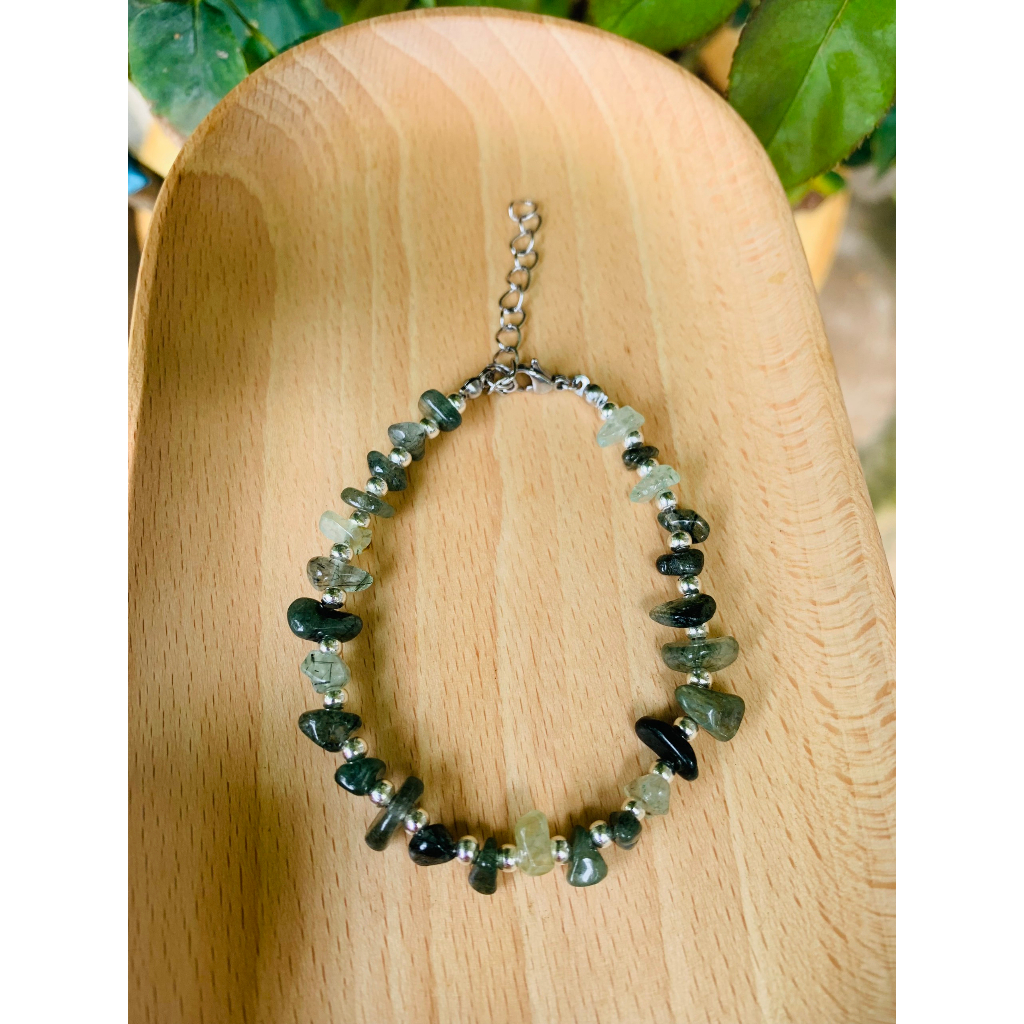 Vòng tay handmade đá năng lượng mix đá tuỳ chọn