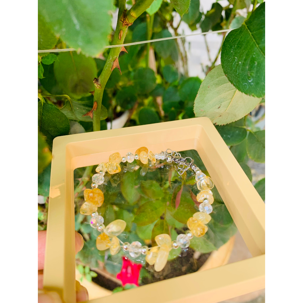 Vòng tay handmade đá năng lượng mix đá tuỳ chọn