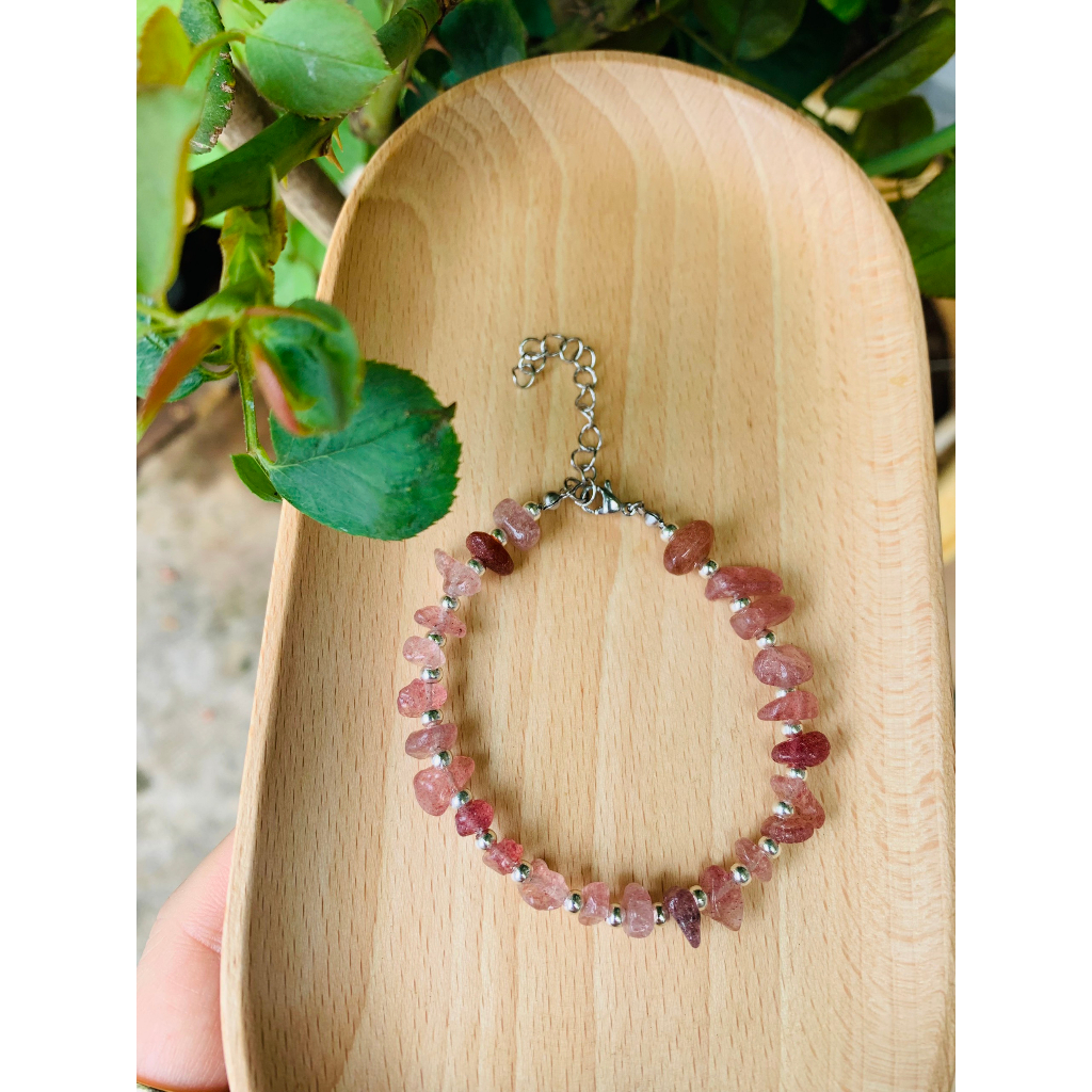 Vòng tay handmade đá năng lượng mix đá tuỳ chọn