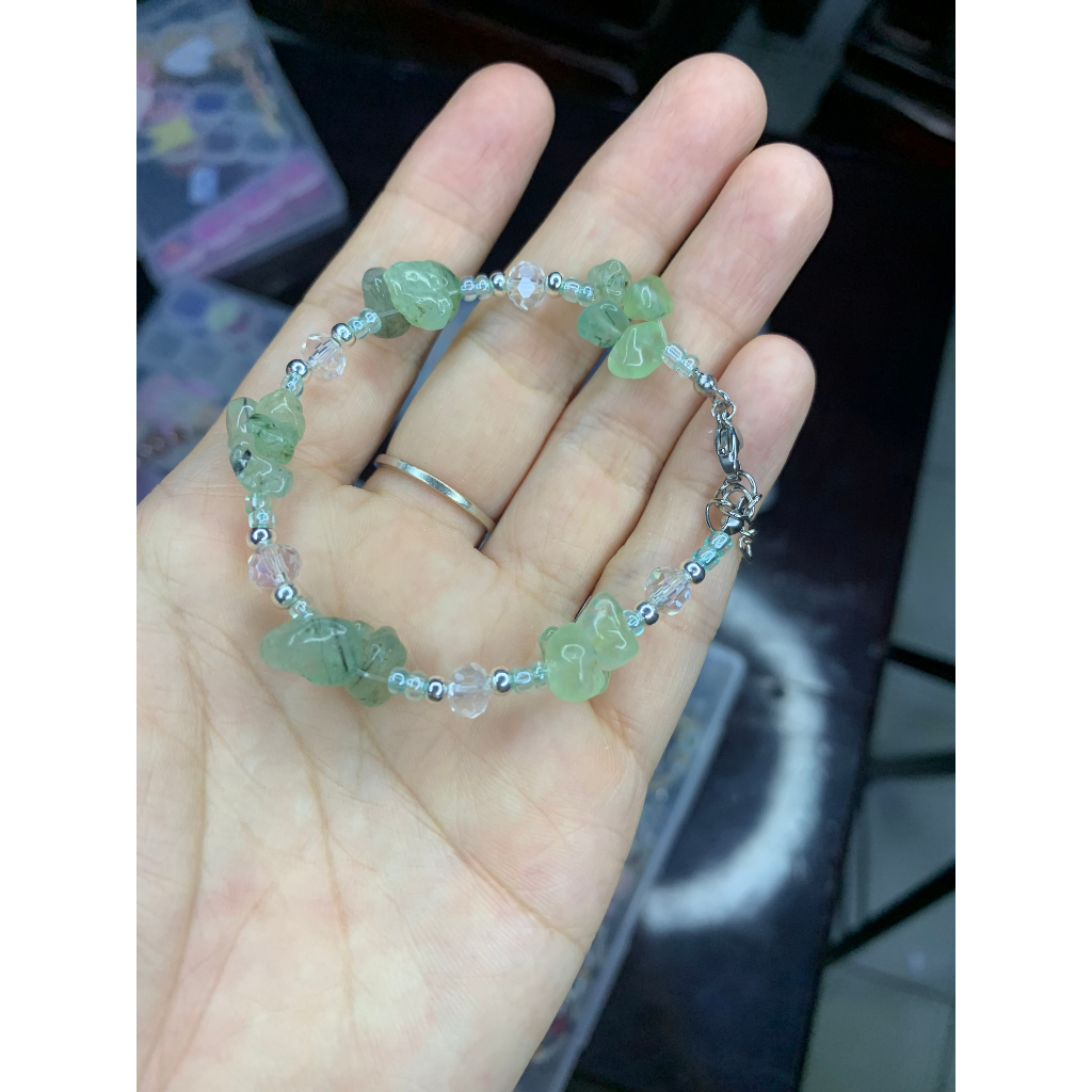 Vòng tay handmade đá năng lượng mix đá tuỳ chọn