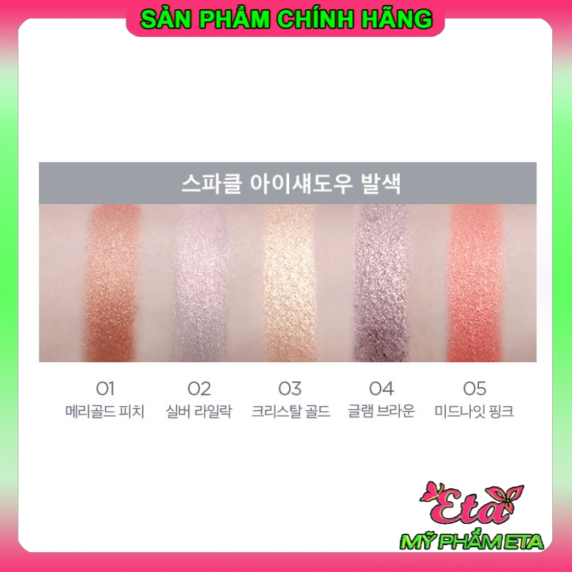 Phấn mắt nhũ cao cấp KLAVUU URBAN PEALSATION lấp lánh siêu lì lâu trôi