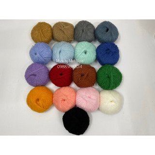 Len Mohair Ai Cập 25g/cuộn, đan móc áo, khăn, mũ lace