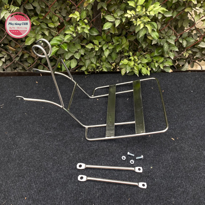 Baga giữa đuôi heo kiểu Nhật cho xe cub, chất liệu inox
