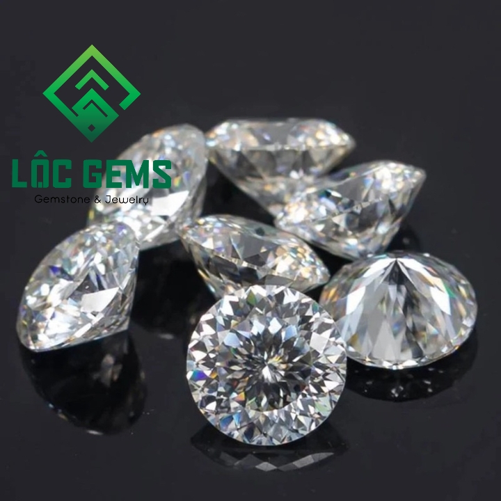 Kim cương Moissanite 100 giác cắt hình hoa cúc nước D/FL  - Giấy kiểm định GRA - Hàng Mỹ USA