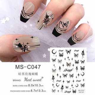Sticker bướm dán móng tay nail 3d mẫu đẹp