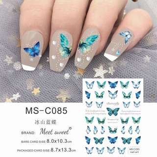 sticker bướm dán móng tay nail  3d mẫu đẹp