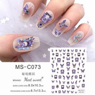 sticker bướm dán móng tay nail  3d mẫu đẹp