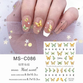sticker bướm dán móng tay nail  3d mẫu đẹp