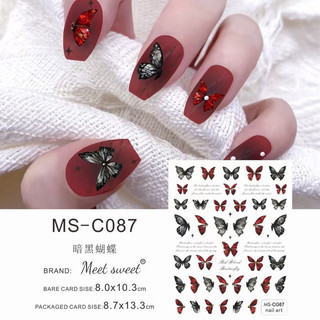 sticker bướm dán móng tay nail  3d mẫu đẹp