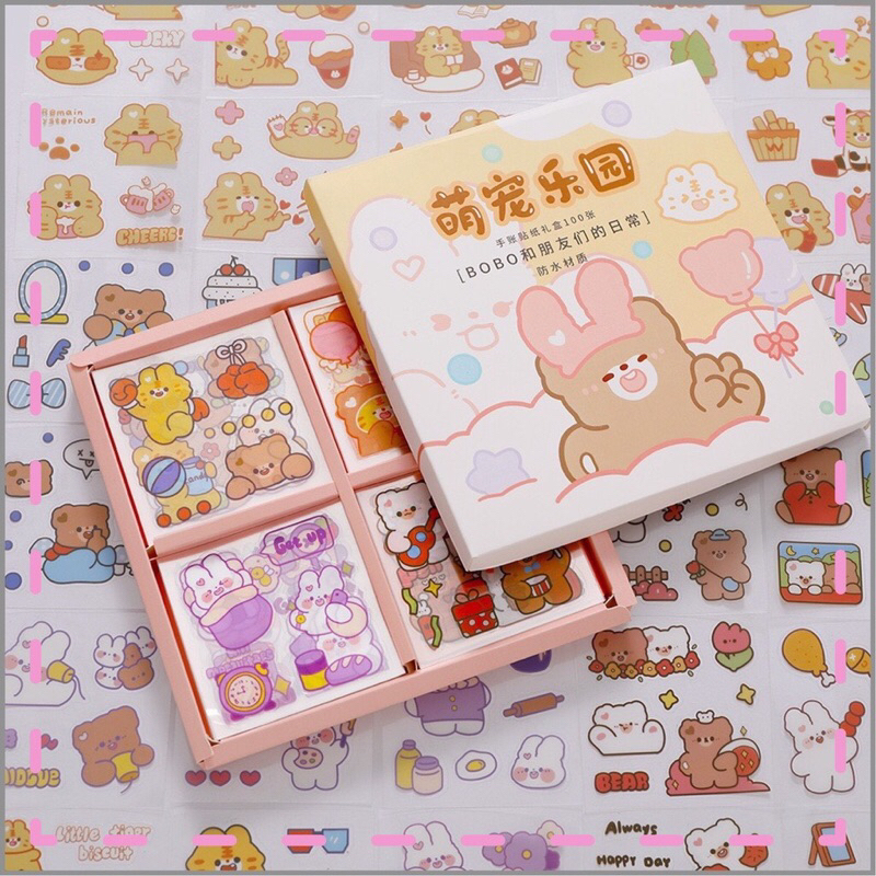 Sticker chống nước, sticker dán đồ dùng học tập - giao ngẫu nhiên 1 tấm