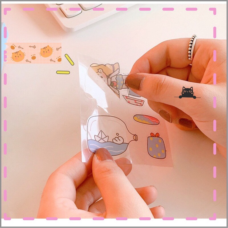 Sticker chống nước, sticker dán đồ dùng học tập - giao ngẫu nhiên 1 tấm
