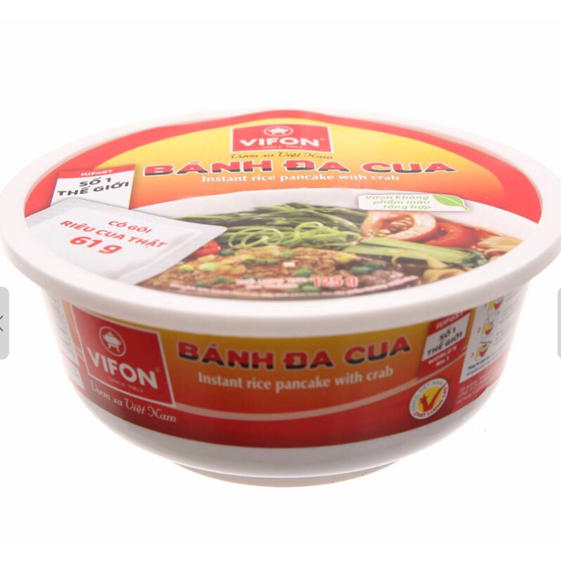 Thùng 12 tô bánh đa cua Vifon 125g