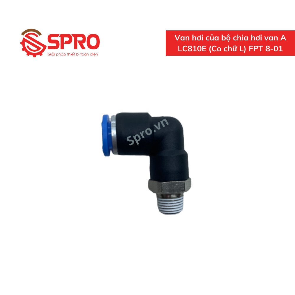 Van hơi của bộ chia hơi van A máy ra vào lốp LC810E (Co chữ L) FPL 8-01
