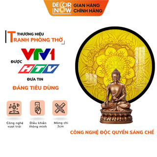 Đèn Hào Quang Phật In Tranh Trúc Chỉ DECORNOW 20,30,40 cm, Trang Trí Ban Thờ, Hào Quang Trúc Chỉ MANDALA DCN-TC47