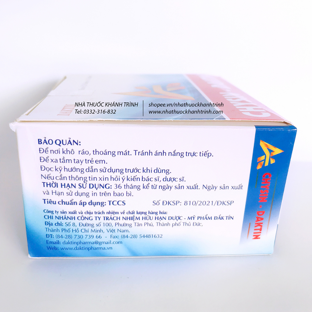 Alpha Chysin – Daktin giảm sưng tấy, phù nề