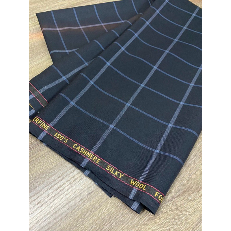 Vải Quần Tây Wool Caro Vest Co Dãn Nhẹ