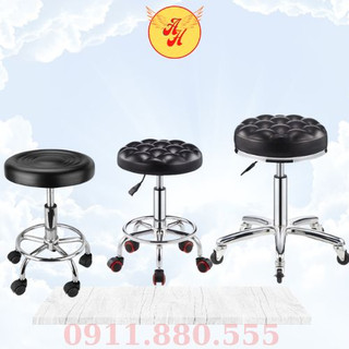 Ghế múi xoay | ghế xoay trơn | ghế chân nhện bánh đúc có múi dùng trong spa, phun xăm - loại da tốt