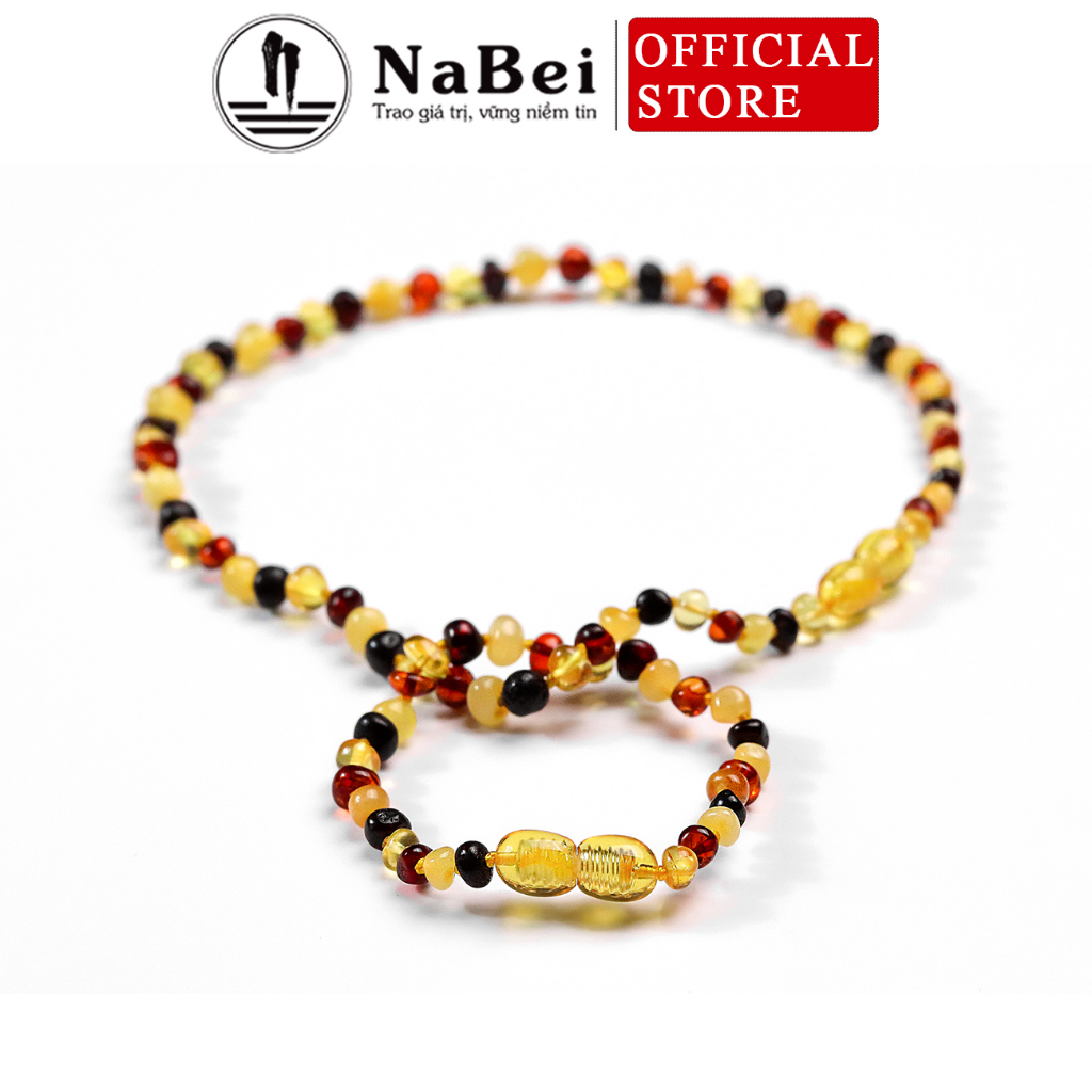 Vòng Tay Hổ Phách Amber Cho Bé Từ 0 - 5 Tuổi Cam Kết Hàng Chuẩn Tự Nhiên NB19 - Phong Thủy NaBei Store