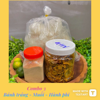Combo2 bánh rìa 500g - hành phi 100g - muối nhuyễn 100g