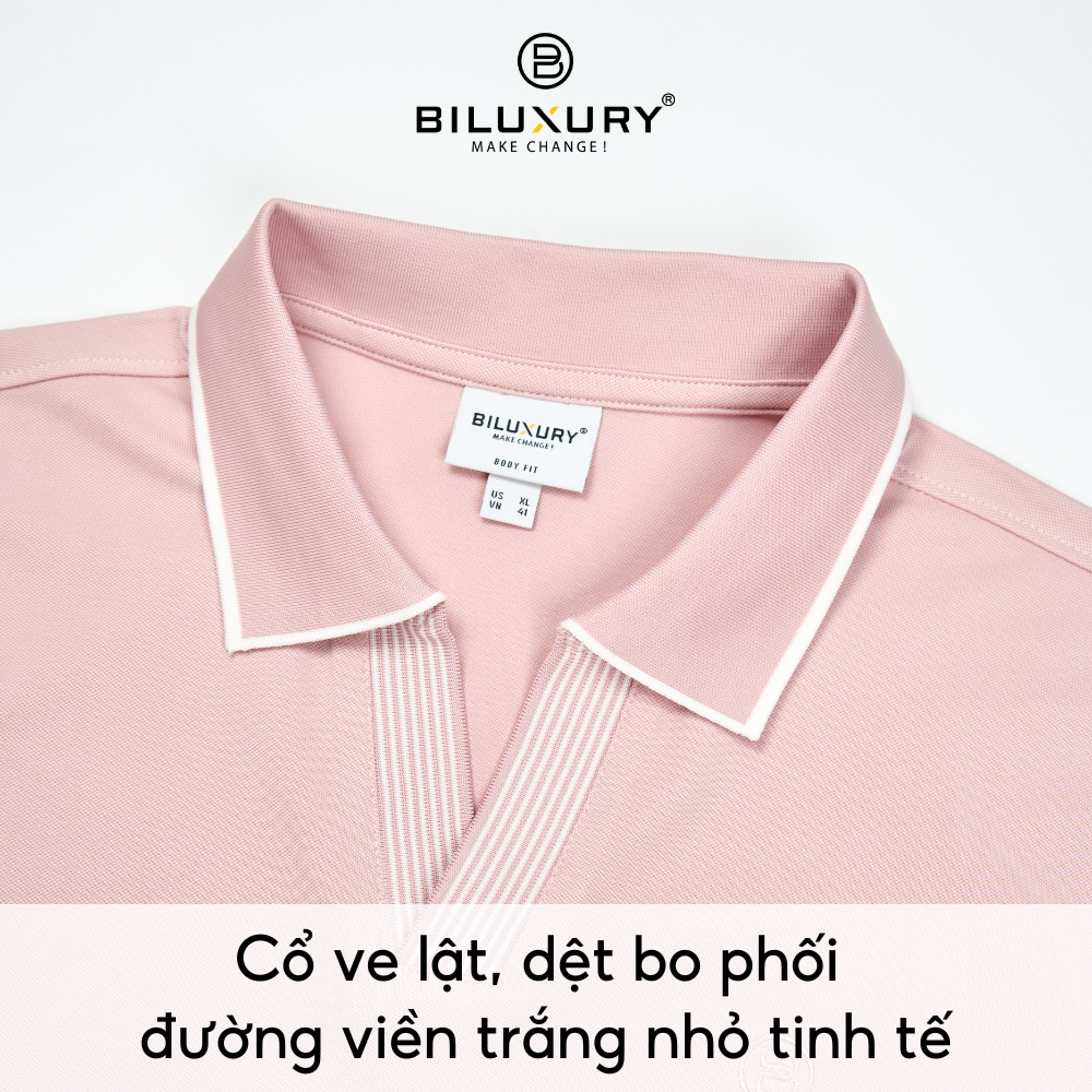 Áo Polo Nam 7APCT013HOG Biluxury Form Slimfit Ôm Vừa Tôn Dáng Phối Viền Cổ Nổi Bật