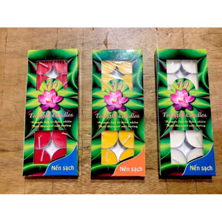 NẾN BƠ SẠCH TEALIGHT - KO KHÓI - KO MÙI (1 vỉ / 10 viên) loại dày xịn