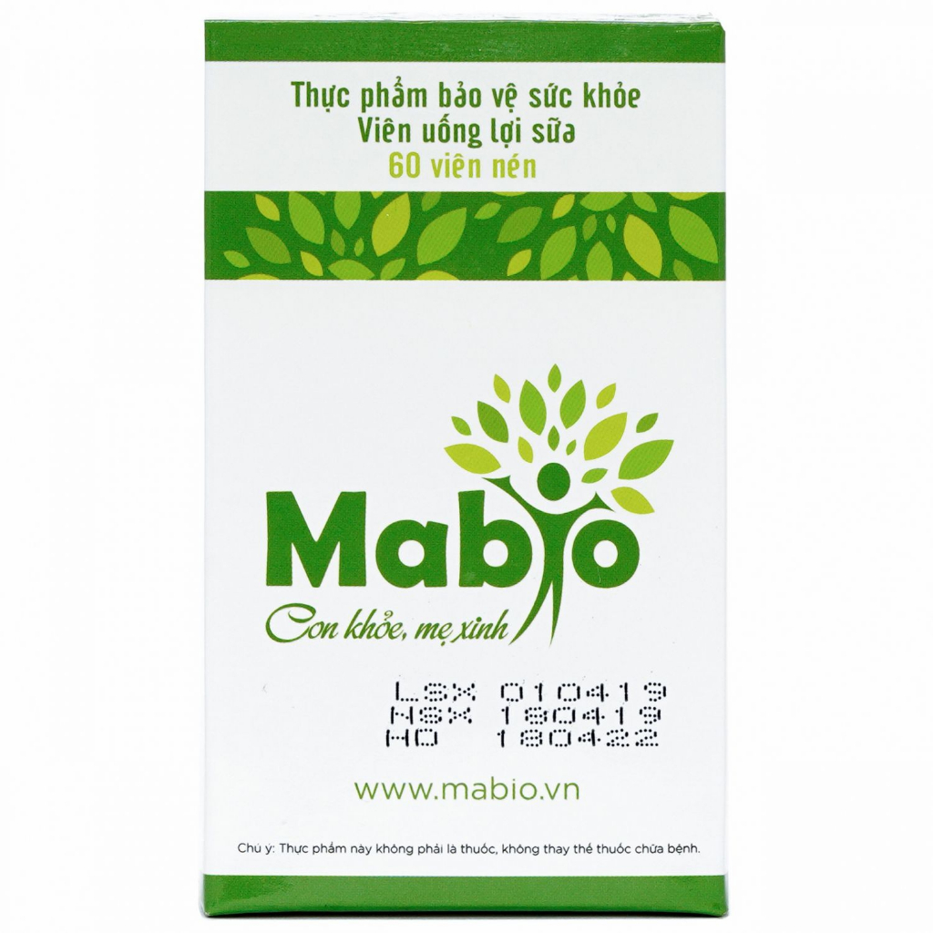 [Phân phối chính hãng] Viên uống lợi sữa Mabio 60 viên