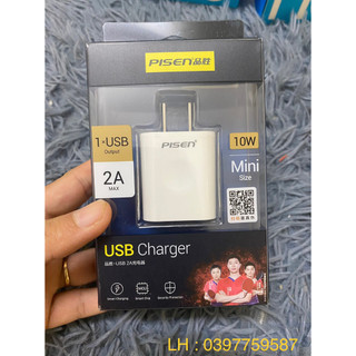 Cóc sạc, củ sạc nhanh Pisen 10W chính hãng, sạc nhanh, siêu bền
